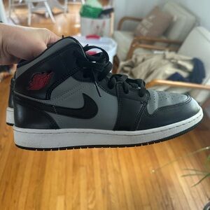 Nike Black and Gray High-Top Sneaker